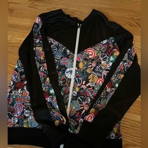 NBA logo track zip up jacket